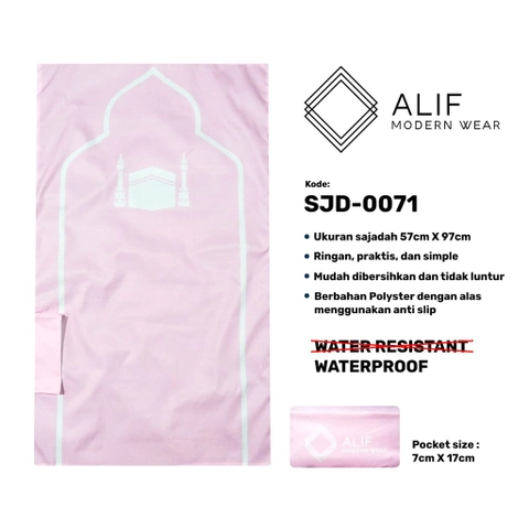 ALIF SAJADAH TRAVEL / SAKU / PORTABLE / ( ALIF MODERN WEAR SJD-0071 )
